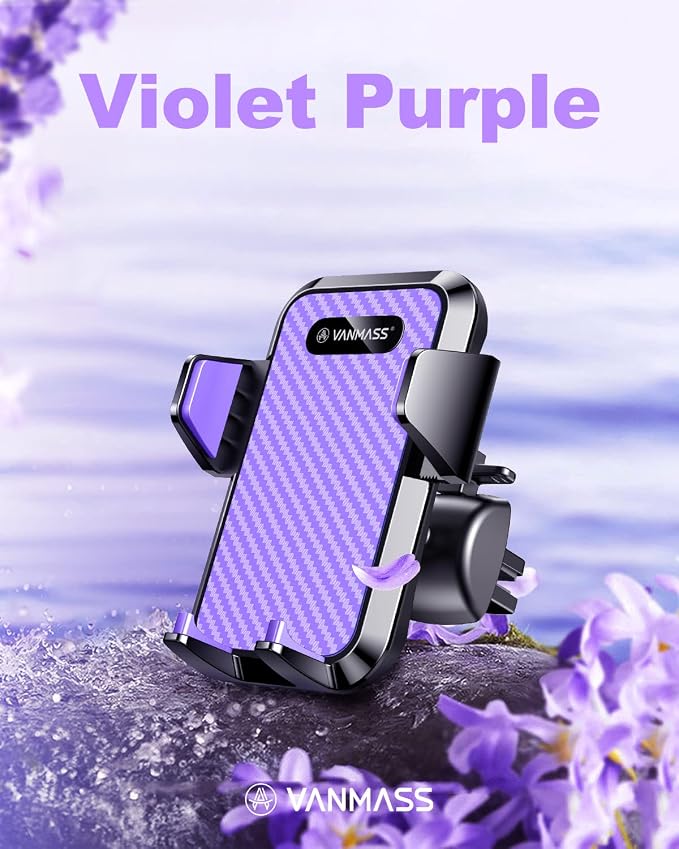 【85+LBS Strongest Suction & Military-Grade Ultimate Car Phone Mount【Patent & Safety Certs】 Cell Holder Truck for Dash Windshield Vent for iPhone 17 Pro Max Automobile Accessory Kits,Purple