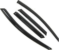 WD2-304 Dark Smoke 4 Pcs Set Window Visor (Outside Mount) Deflector Rain Guard Compatible with 2010-2013 Mazda Mazda3 Hatchback