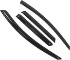 WD2-304 Dark Smoke 4 Pcs Set Window Visor (Outside Mount) Deflector Rain Guard Compatible with 2010-2013 Mazda Mazda3 Hatchback