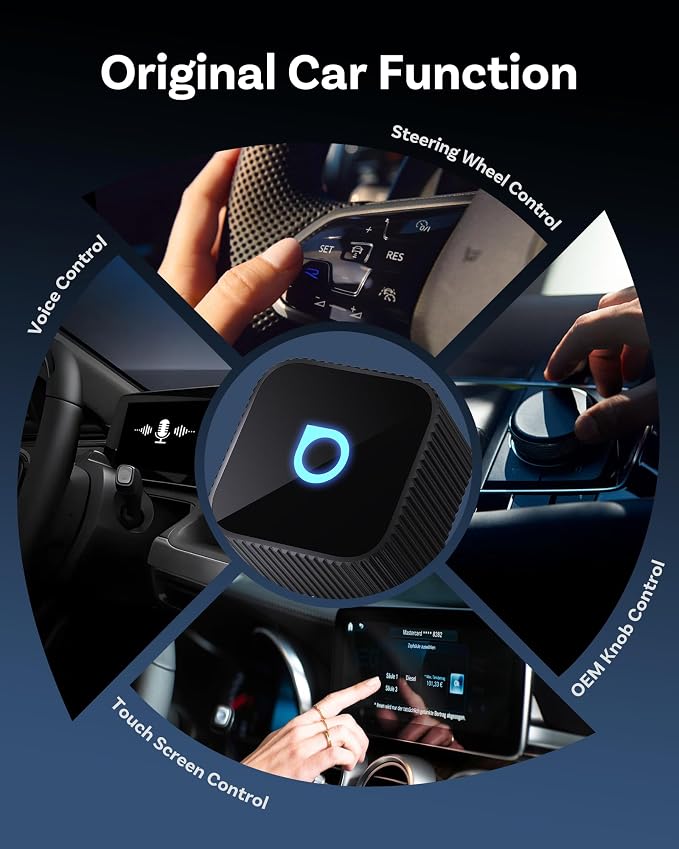 Ottocast Mini Cube 3.0 Wireless CarPlay & Android Auto Adapter 2026– Plug & Play, Fast Auto-Reconnect (Black)