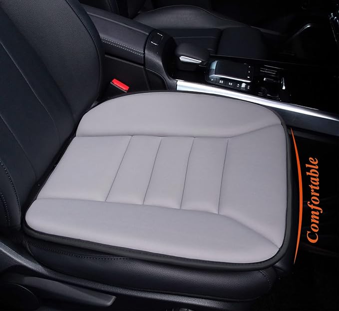 Car Seat Cushion with 1.2inch Comfort Memory Foam, Seat Cushion for Car and Office Chair (Gray)