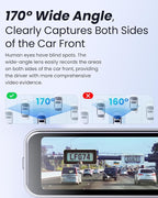 COOLCRAZY 4K Dash Cam Front, Built-in WiFi GPS, Dash Camera for Cars, 3.2" IPS Screen Dashcam with App Control, Free 32G Card, 170°Wide Angle, 24H Parking Mode, WDR, Night Vision, G-Sensor