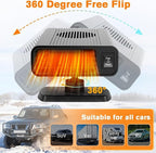 Portable Car Heater, 2026 New upgraded Car Heater for Vehicle,12V Fast Heating Windscreen Defroster Defogger, 150W Car Heater That Plugs into Cigarette Lighter and Cooling Fan for All Cars