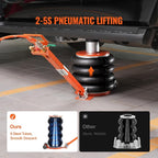 Air Jack, 6 Ton/13000 lbs Quadruple Bag Air Jack, Lift up to 26.5", with Heightened Column & Adjustable Handle, Thick Rubber Pad, 2-5 S Fast Lifting Pneumatic Jack for Car, SUV, Pickup Truck
