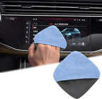 Car Screen Cleaner, 4.1''×4.1'' Microfiber Dashboard Wipes, Square Microfiber Cloth, Automotive Display Wipes,Vehicle Screen Cleaner Tool for Dashboard Display, Car Interior Tool (Blue)