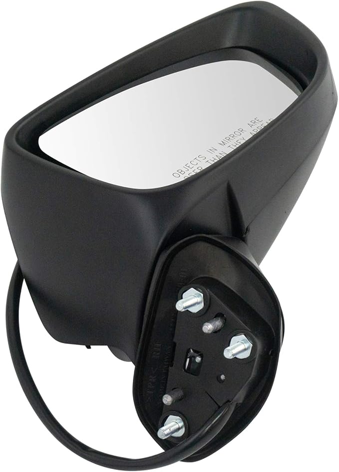 Passenger Side Mirror Assembly Power Blind Spot Turn Signal Textured Smooth Black Paint to Match Compatible with 2014-2016 Mazda 6