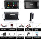 Car Stereo for VW Volkswagen Jetta Golf Passat Beetle Tiguan Polo EOS, 7" Touchscreen Car Radio with Wireless Apple CarPlay & Android Auto,YouTube,GPS, WiFi, Bluetooth, FM,SWC, DSP（with Accessories）