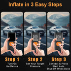 Tire Inflator Portable Air Compressor for Car Tires, 150 PSI Cordless Portable Air Compressor with Digital Pressure Gauge, Auto Shut-Off, LED Emergency Light for Roadside Emergencies