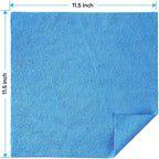 Blue Microfiber Cleaning Cloths 100 Pack, Reusable Cleaning Rags Shop Towels - Bulk Multipurpose Microfiber Towels, Lint Free Cleaning Towels for Car, House & Kitchen, 11.5 x 11.5 inch