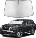 Windshield Sunshade Compatible for Nissan Pathfinder 2022-2024 2025 2026, Sun Visor for Front Windshield & Window Sun Shade Cover, UV Heat Blocker & Protector, Car Accessories