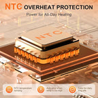 Heated Seat Pad & Cushion with Carbon Nanofiber Heating, NTC Temperature Sensing, 3S Fast Heat, 10-Hour Battery Life, Soft & Anti-Slip, Ideal for Office, Home, Stadium & Outdoor Use