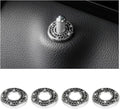 4 Pcs Bling Car Inner Door Lock Covers, Crystal Pull Rod Bolt Stickers, Sparkly Rhinestones Auto Door Bolt Decorations, Vehicle Lock Pin Cap Decors for C Class C200L GLC260 C260L (Black)