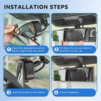 Rear View Mirror Car Accessories Blind Spot For Clip on Seat Facing Big Rearview Mirrors Baby Men Women Hyundai Cars Panoramic Necessities Decor Interior Cute Automotive for Truck SUV (Clear)