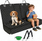 SNZ Dog Car Seat Cover for Back Seat, 100% Waterproof Pet Seat Protector, Bench Backseat Covers for Dogs (53” Width), Scratch Proof Nonslip for Most Cars, Trucks, and SUVs