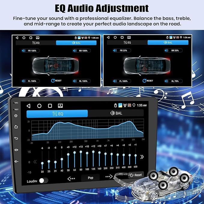4G+64G for Subaru Impreza 2003-2006 Android 13 Stereo Radio Wireless CarPlay Android Auto GPS Navigation 9" 1280 * 720P Touch Screen Bluetooth-5.0 FM/RDS 32-EQ WiFi Mirror Link SWC+ Camera Mic