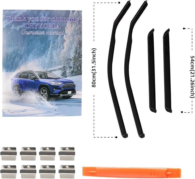 in Channel Rain Guards Fit for 2021-2026 Ford Bronco Sport, Durable Side Window Wind Deflectors, Vent Window Visors Shade Shield, 2021 2022 2023 2024 2025 2026, 4PCS