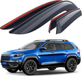Goodyear Shatterproof Window Deflectors for Jeep Cherokee 2014-2023, Tape-on Rain Guards, Window Visors, Vent Deflector Visor, Car Accessories, 4 pcs. - GY008804