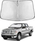 Windshield Sunshade Compatible for Ford F150 2009-2012 2013 2014, Sun Visor for Front Windshield & Window Sun Shade Cover, UV Heat Blocker & Protector, Car Accessories