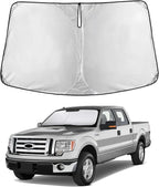 Windshield Sunshade Compatible for Ford F150 2009-2012 2013 2014, Sun Visor for Front Windshield & Window Sun Shade Cover, UV Heat Blocker & Protector, Car Accessories