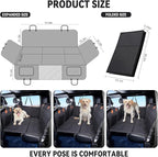 Dog Back Seat Extender for Truck,Truck Seat Cover Back Seat,Dog Hammock for Truck,Pet Seat Covers for Dogs,Hard Bottom Seat Extender for Dogs(Black,for Full Size Truck)