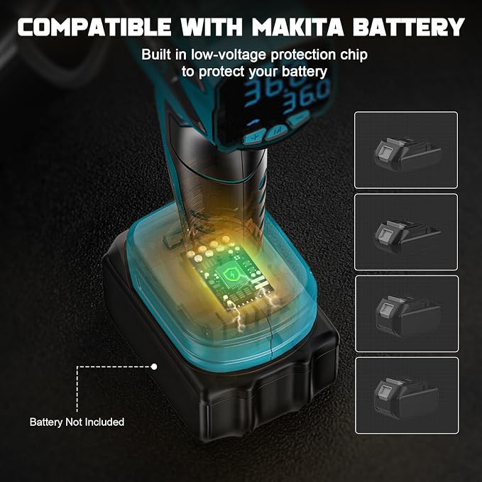 Tire Inflator Air Compressor Compatible with Makita 18V Battery, 160PSI Cordless Portable Electric Air Pump with Digital Pressure Gauge for Car Motorcycles Bike Sport Ball Auto (Tool Only)