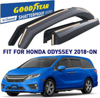 Goodyear Shatterproof in-Channel Window Deflectors for Honda Odyssey 2018-2026, Rain Guards, Window Visors for Cars, Vent Deflector, Car Accessories, 4 pcs - GY007755