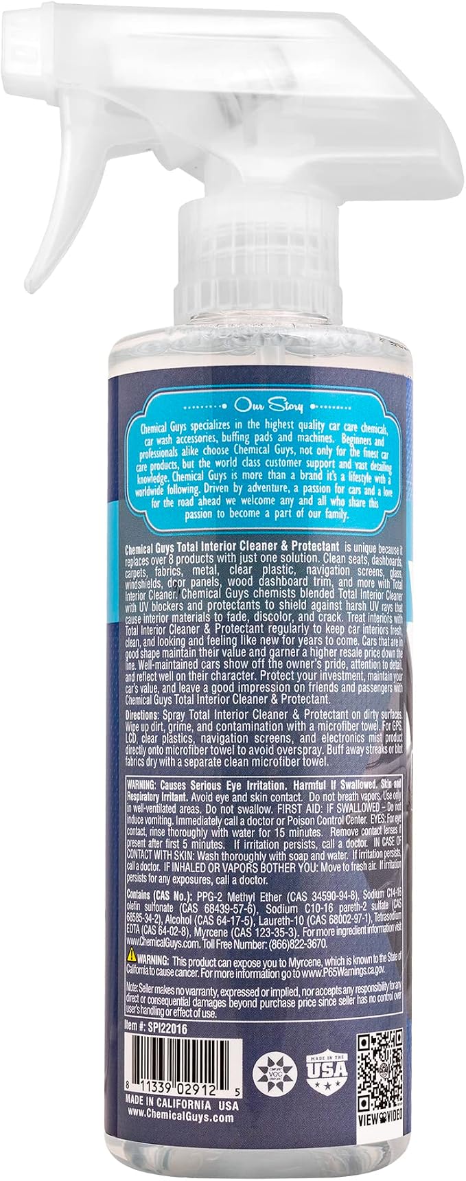 SPI22016 Total Interior Cleaner and Protectant, Safe for Cars, Trucks, SUVs, Jeeps, Motorcycles, RVs & More, 16 fl oz (Pack of 2)
