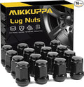 Golf Cart Wheel Lug Nuts - Replacement for EZGO and Club Car Golf Carts Wheel, Black Standard 1/2-20 16PCS 60 Degree Steel Conical Tire Nut