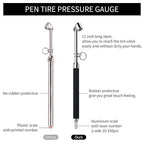 Tire Pressure Gauge Dual Head Truck Tire Pressure Gauge 10-150PSI, Heavy Duty Stainless Steel Tire Gauge with Two-Sided Aluminum Scaleplate for Cars Trucks RV Van 2 Pack