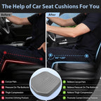Premium Leather Car Seat Cushion, Comfort Memory Foam Driver Seat Cushion for Long Driving, Waterproof Non-Slip Seat Cushions for Cars, Truck, SUV, Office Chairs, Stadium, Gray ﻿