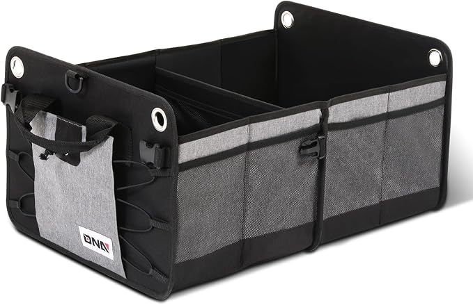 Trunk Organizer for Car, 70L Large Capacity Foldable Trunk Organizer, Multi Compartment Car Trunk Organizer for Women Men, Grey, TOOLS-00420