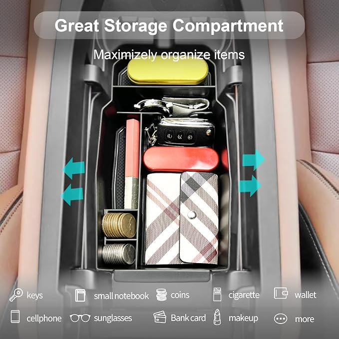 6Pcs for 2023-2026 Mazda CX-50 Center Console Organizer Door Handle | for 2023 2024 2025 2026 Mazda CX-50 Hybrid Accessories Middle Console Storage Box & Door Handle Pockets