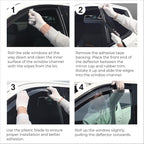 Window Deflectors Smoke Tinted In-Channel Side Window Vent Visor Deflectors Rain Guards Compatible with Toyota Tacoma 2016-2023 Access Cab/Double Cab - 2pcs. GW0083