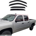 Tape On Window Visors Rain Guards Compatible with 2007-2013 Chevrolet Silverado GMC Sierra 1500/2500HD/3500HD Crew Cab,Side Vent Window Deflector Rain Guard Shade,Truck Accessories-4pcs