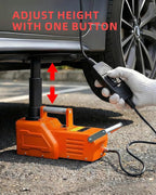 Electric Car Jack 15 Ton, 12V Heavy-Duty Hydraulic Jack with LED Light, Electric Floor Jack for Truck SUV RV Van, Lifting Range 7.9–20.5 Inches
