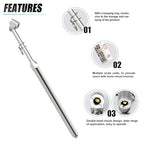 Silver Double Straight Type Tire Pressure Gauge，Dual Head Air Pressure Gauge，Pressure Range 10-160 Psi(Suitable for Trucks, etc.