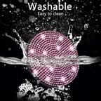 4pcs Bling Car Cup Holder Coaster, 2.75 inch Anti-Slip Shockproof Universal Fashion Car Coasters Insert Bling Crystal Rhinestone Automotive Interior Accessories for Women (Pink)