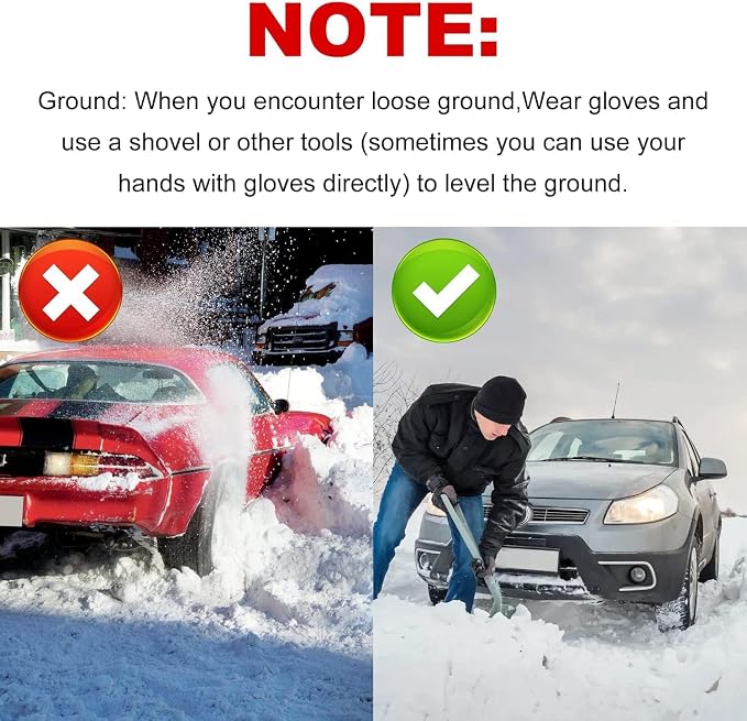 Emergency Devices Tire Traction Mats, Portable for Snow, Ice, Mud, and Sand Used to Car, Truck, Van or Fleet Vehicle (2PCS* 27.6in)