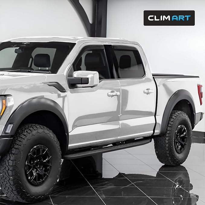 in-Channel Incredibly Durable Rain Guards for Ford F150 2021-2026 SuperCrew, Original Window Deflectors, Vent Window Visors, Vent Deflector, 4 pcs. - 621258