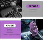 Gear Shift Hoodie, Universal Car Shift Knob Cover, Mini Hoodie for Shifter, Automotive Interior Cute Gadgets Car Accessories and Decorations Purple
