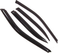 WD2-219 Dark Smoke 4 Pcs Set Window Visor (Outside Mount) Deflector Rain Guard Compatible with 1996-2000 Honda Civic Sedan