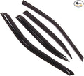 Outside Mount Window Vent Visors Rain Guards Compatible with Honda Civic Sedan 1996-2000 | Side Window Wind Deflectors Rain Shields | Black Tinted, 4 Pcs Set, BGWV-219
