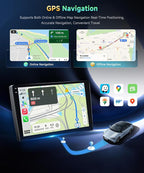 4G+128G Car Radio for Honda Accord 7th 2003-2007 Stereo 10.1 inch in-Cell Screen Full Touchscreen Wireless CarPlay/Android Auto Android 15 Bluetooth DSP FM/RDS GPS WiFi SWC AHD Backup Camera