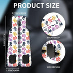 Car Seat Headrest Hook, Universal Leather Cute Hanger Holder Hook, Storage Organizer Interior Accessories for Purse Bags Handbag Cute Colorful Dog Paws