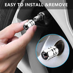 Tire Valve Stem Caps for Corvette Series Stem Cap Universal Car Air Cover Car Accessories for Cars, SUV, Truck, Motorcycles Silver