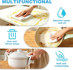 55 Pack Microfiber Cleaning Cloth Roll, Tear Away Reusable Towels, 11" X 9", Ultra Absorbent & Lint Free Microfiber Cloth for Cleaning Cars, Kitchen, Window, and Shop (White, 9”X11”-55PK)