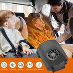 12v 200W Car Heater, Portable Car Heater and Defroster, Windshield Defogger, 12 Volt That Plugs Into Cigarette Lighter, Calenton para Carro, 360° Rotation (Black)