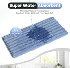 Kitchen Dish Cloths,Super Absorbent Coral Velvet Dish Towels,Quick Drying Kitchen Towels No Lint Dish Rags,Reusable Household Microfiber Cleaning Cloth,12X12 inches (12 Pack,Navy Blue Streak)