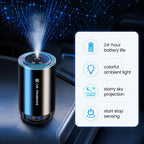 Portable Waterless Essential Oil Diffuser for Car Home, 50ml Nano Scent Nebulizer with 3 Adjustable Mist Levels, Rechargeable Plant-Based Fragrance Diffuser for Office Travel (Ocean)