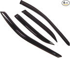 Outside Mount Window Vent Visors Rain Guards Compatible with Honda Accord Sedan 1998-2002 | Side Window Wind Deflectors Rain Shields | Smoke Tinted, 4 Pcs Set, DGWV-209
